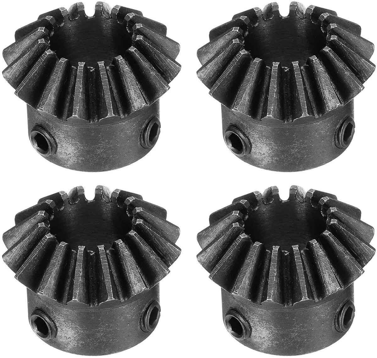 4 stuks lunette tandwiel 1,5 module 1:1 reduceersnelheid 16T 12 mm boring diameter lunette tandwiel messing 90 graden besturing, versnellingsbak voor mechanisch beslag, rotatie