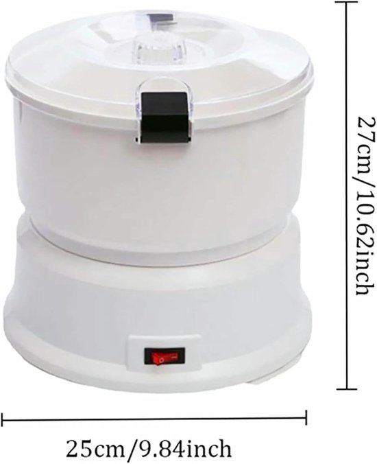 Elektrische Aardappelschiller - Groentesnijder Automatisch - Snel Groenten Bereiden - Met Opvangbak - 1 kg Capaciteit - Wit — afbeelding 2