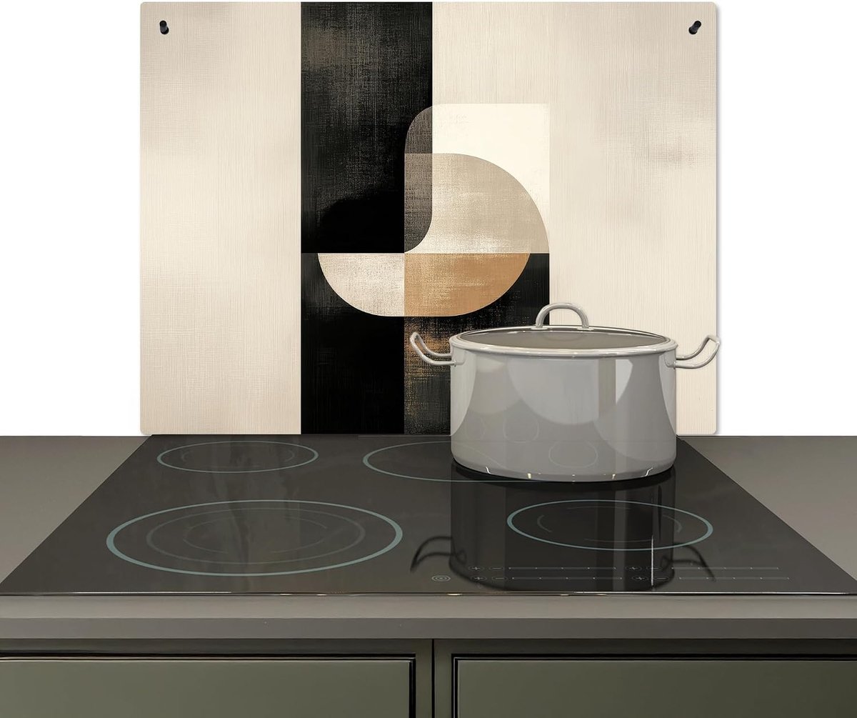 Spatscherm Keuken 52x70 cm Kookplaat Achterwand Beschermer Muur Spatwand Fornuis Aluminium Hittebestendig - Modern - Vierkant - Vormen