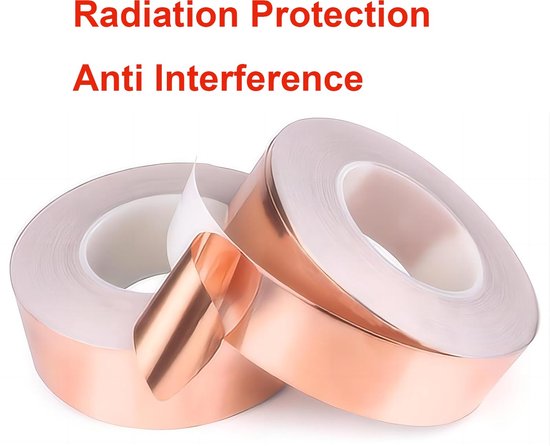 1 Stuk Koperen Plakband, 40mm x 20m, Kopertape Zelfklevend, Enkelzijdig Geleidend, voor Circuits en Elektrische Reparaties — afbeelding 4