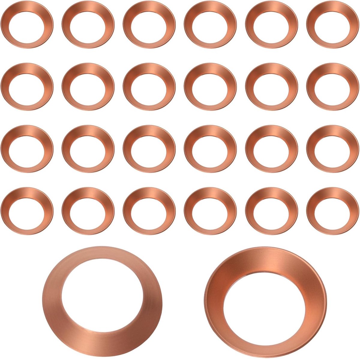 30-delige koperen verbuigingspakkingen set, 45 graden verbuigingspakkingen geschikt voor 3/8" buis voor pijpleidingen, airconditioning en koeltoestellen accessoires