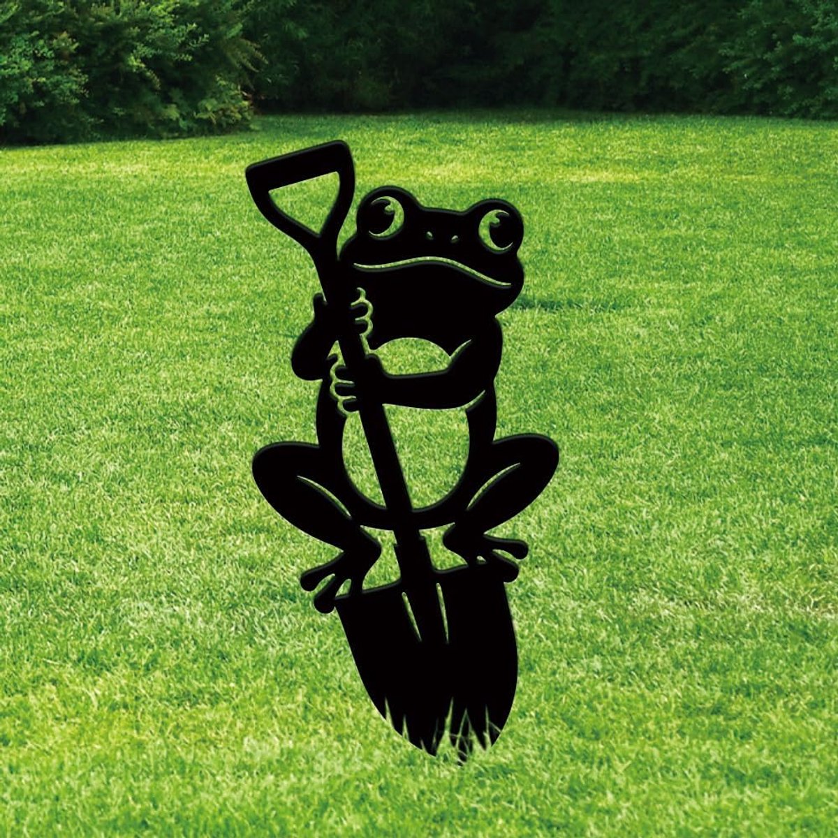 Schop Kikker Metalen Tuin Yard Art Decor Zwart Outdoor Iron Art Decoratie Tuin Stakes Standbeelden Silhouet Ambachten Ornamenten voor Achtertuin Parken Gazons Planten Gangen
