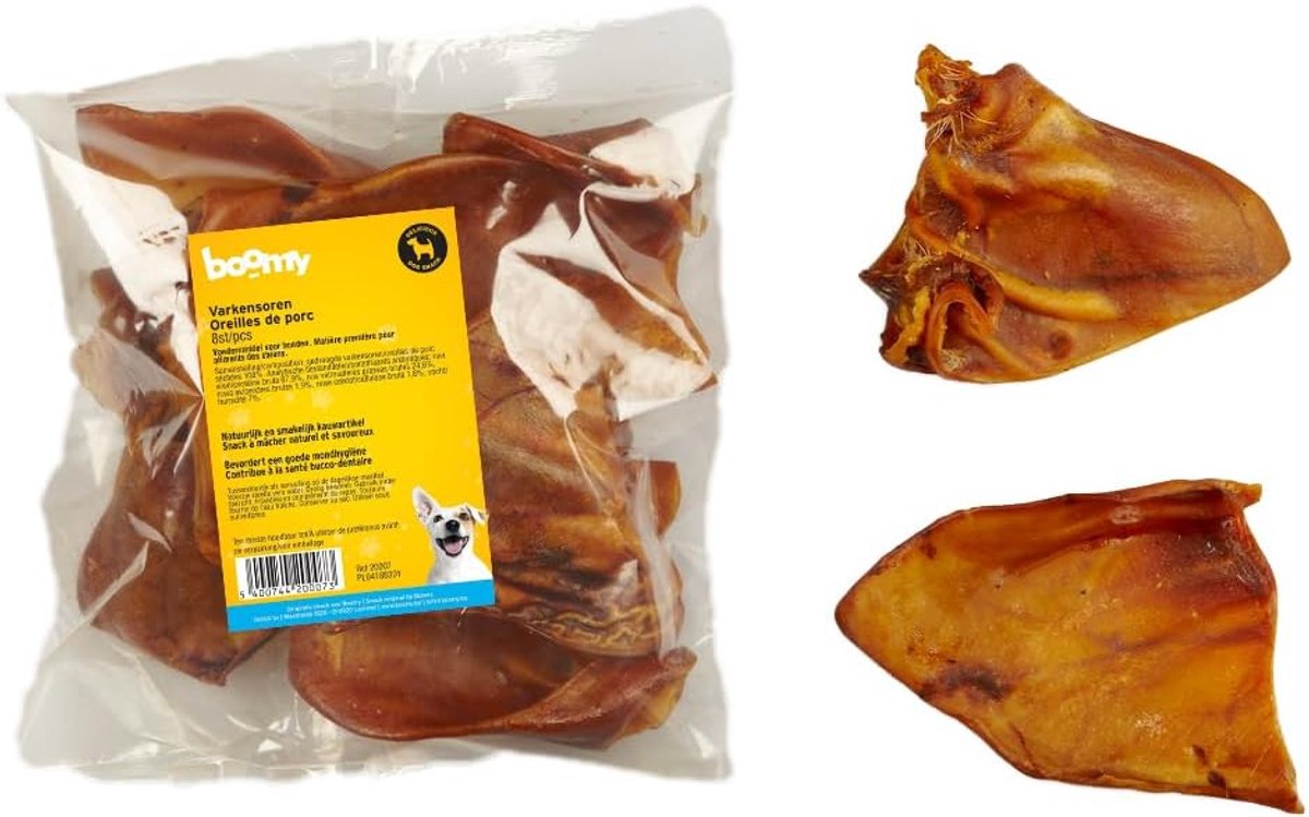 Pork ears - natuurlijke honden snacks - gedroogd vlees - perfect voor alle honden - SnelShoppen