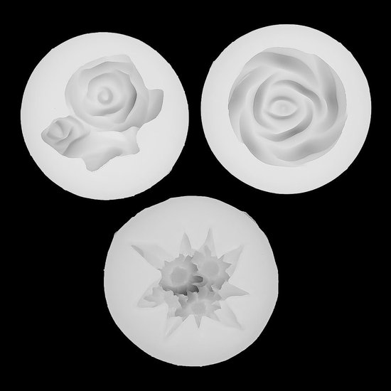 Bloemvormen voor het maken van kaarsen, Bloemvormen voor het maken van kaarsen, siliconenvormen voor sojawas, bijenwas, kaarsen maken, harsambacht — afbeelding 4