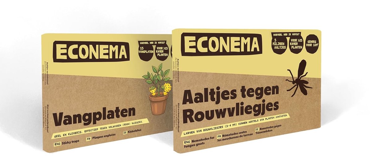 Combi pack - Monkeys tegen trekvliegen 10 m² - 10 vangplaten - controleer de larven en de vliegen - SnelShoppen