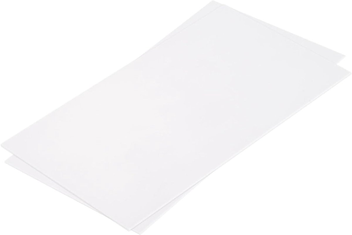 ABS kunststof plaat 7 inch x 4 inch x 0,02 inch styreenbogen ABS voor modelbouw DIY witte plaat 2 stuks