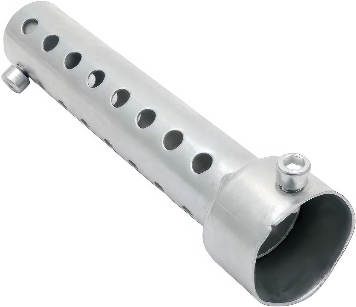 1 stuks motordemper, DB Killer, uitlaatpijpdeflector, uitlaatdemper 35 mm - zilver