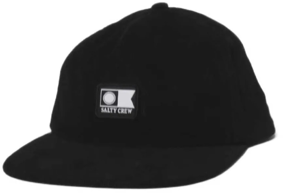 Salty Crew Flagship Cord Snapback Pet Zwart Man