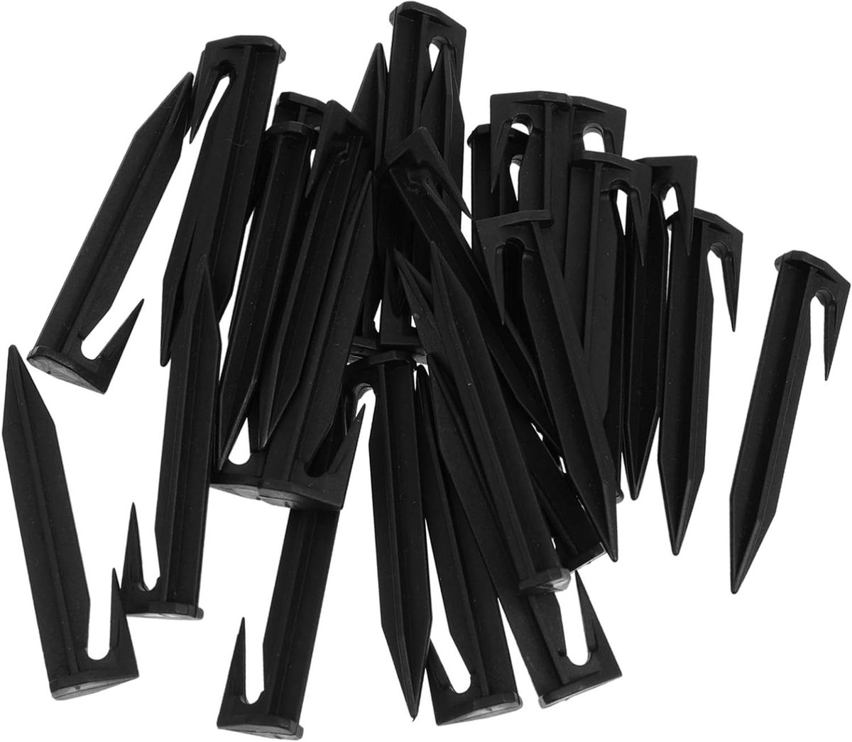 Tentharingen Kunststof - Kampeerharingen Grondpennen - Tent Bevestigen - Scherpe Punt - 8.5 cm - Zwart
