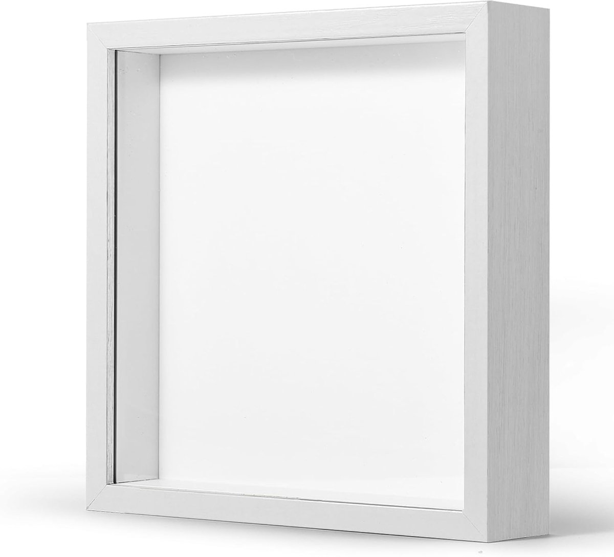 Schaduwbox lijst 20 x 20 cm - Witte MDF lijst - Geschikt voor objecten tot 3 cm - Ideaal voor DIY decoratie - SnelShoppen