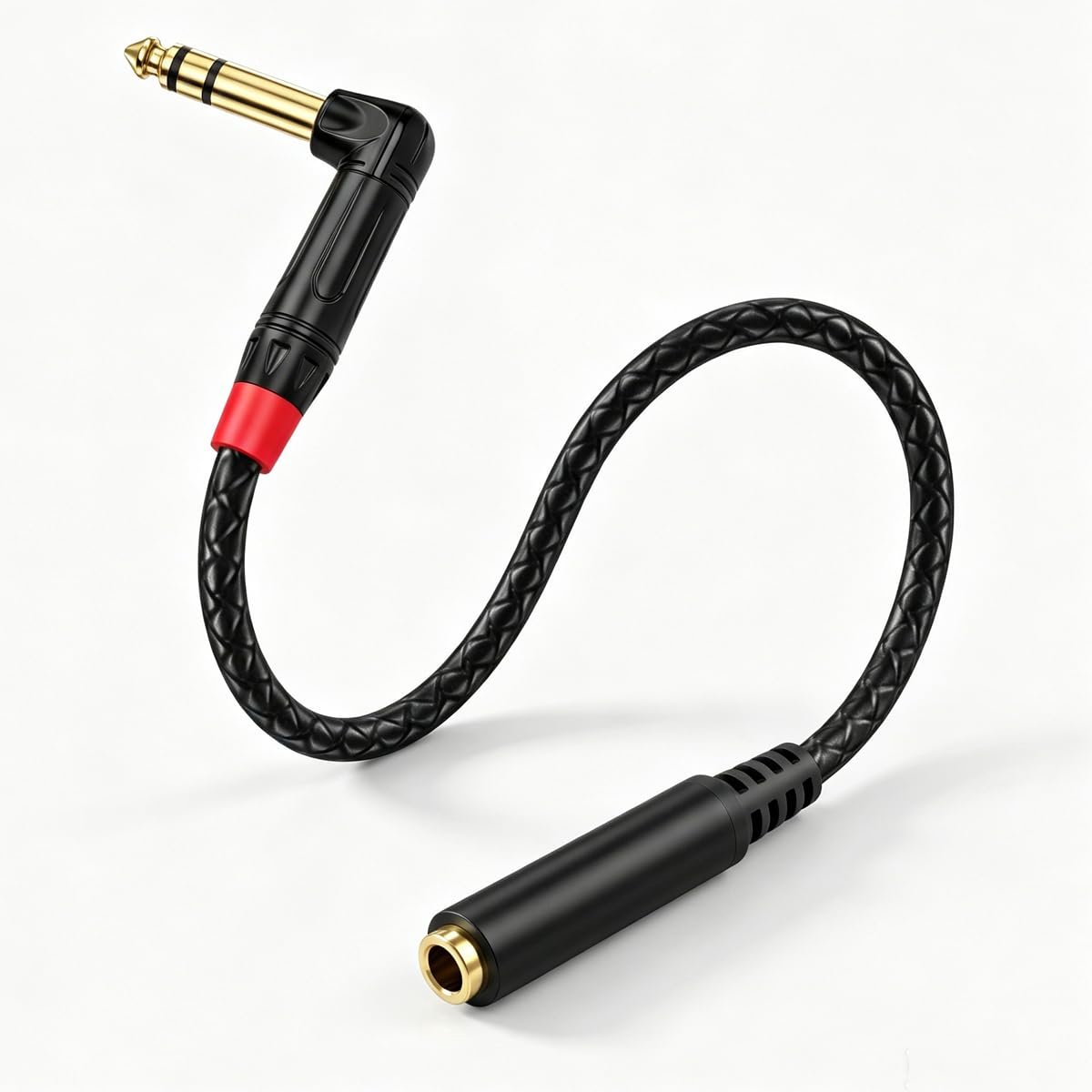 Rechthoek 6,35 mm mannelijk naar vrouwelijk stereo TRS jack kabel (50 cm) - ShopVlot