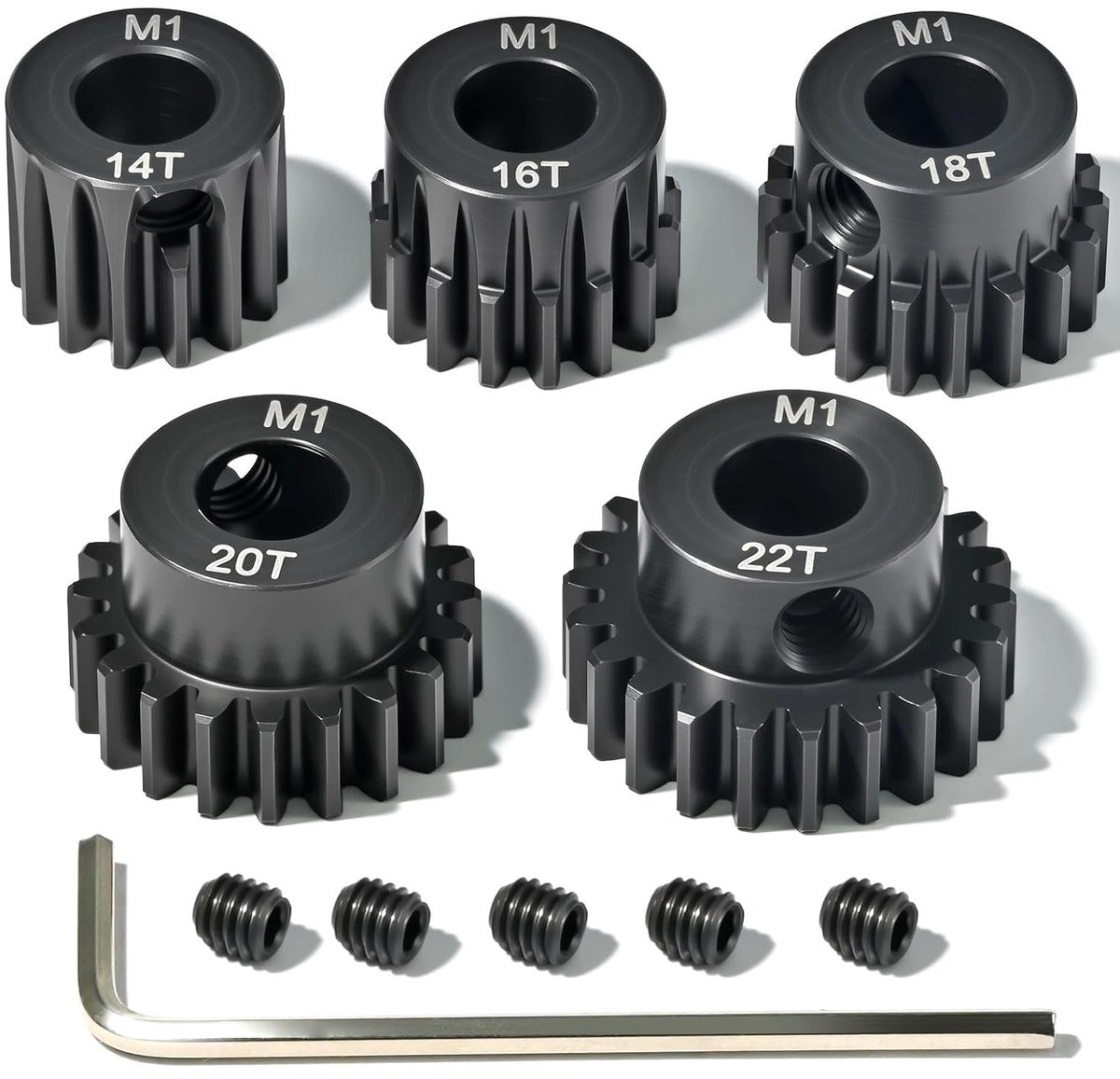 Set of 5 sprockets M1 8mm 14T 16T 18T 20T 22T - ShopVlot