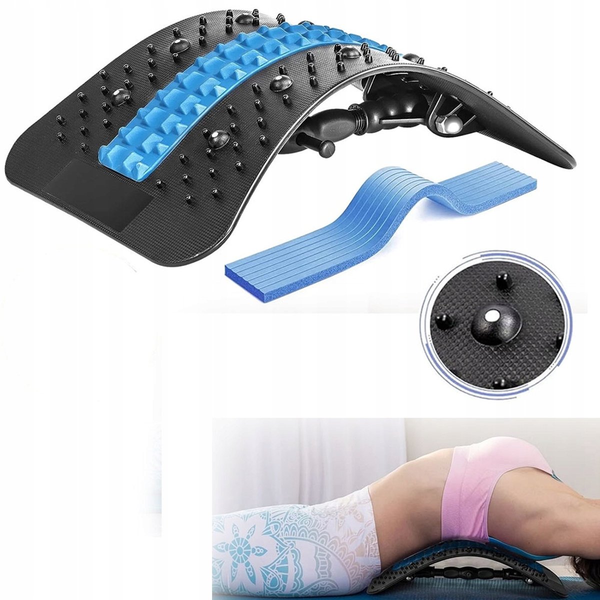 Rug stretcher met acupressuur voor rugpijnverlichting