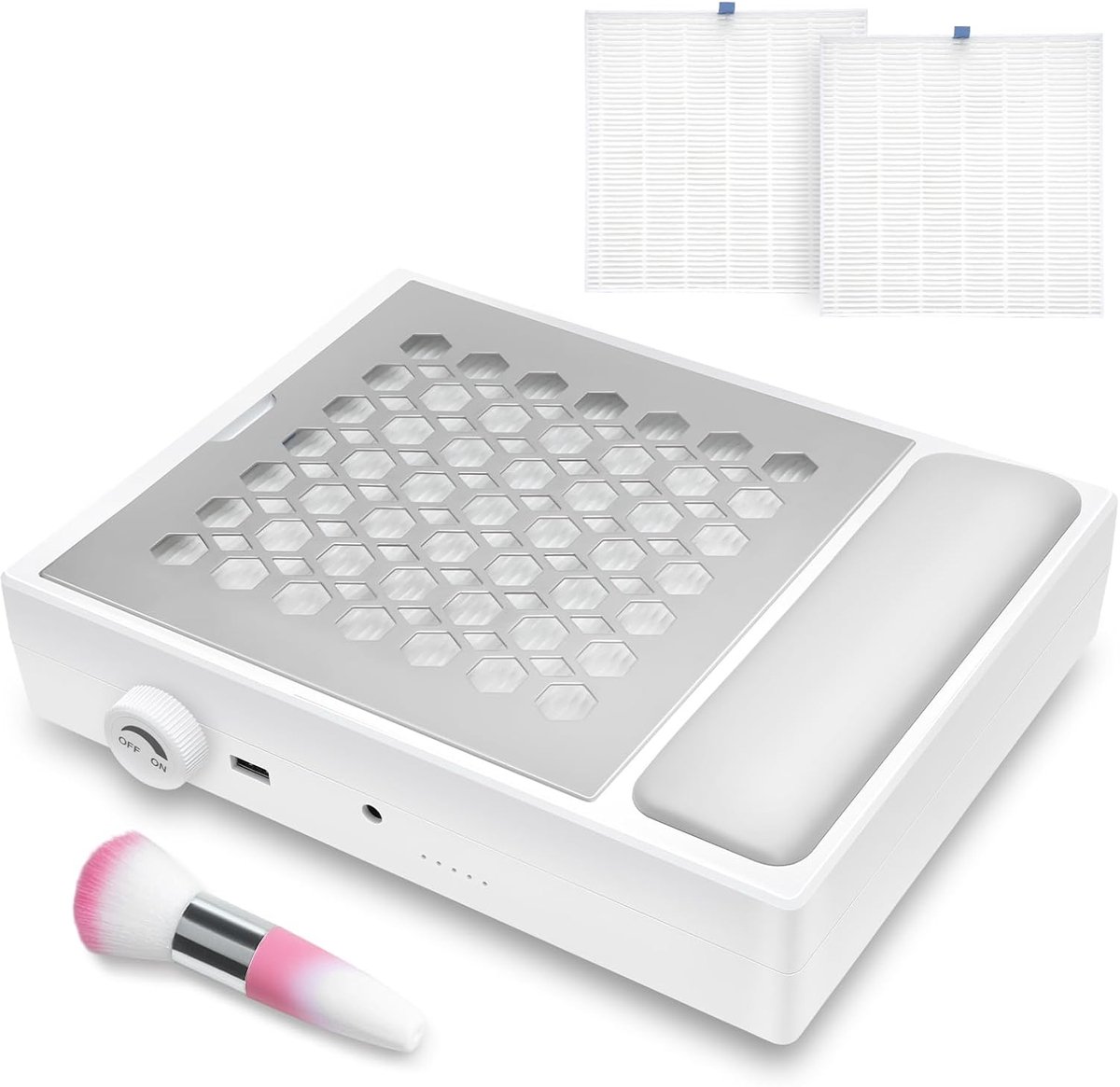 Nageldust extractor 56W - krachtige stofzuiger - stille werking - perfect voor nagelstudio of thuis - ShopVlot