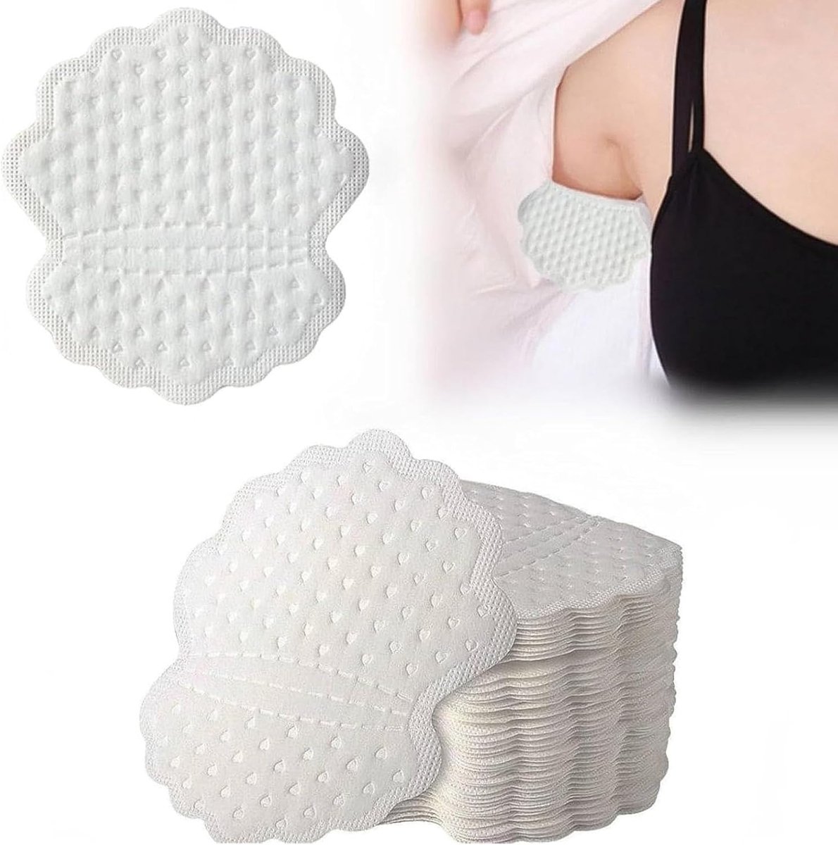 Onderarm zweetpads 30 stuks - koel munt geur - absorberende pads - houdt kleding droog - ShopVlot