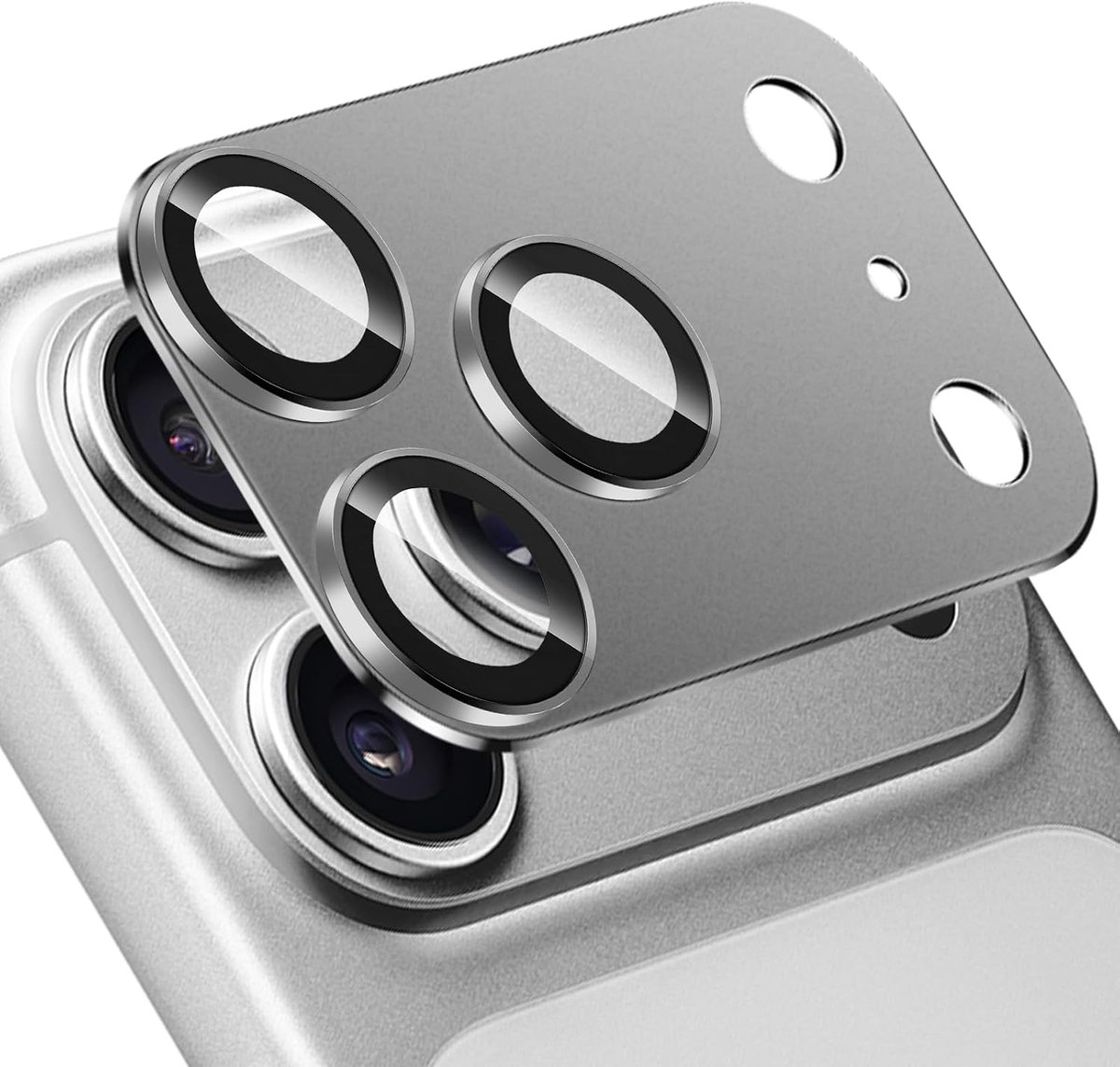 Camerabescherming voor iPhone 17 Pro - Pantserglas - Volledige afdekking - HD-camerabeschermfolie, 1 stuk (grijs) - ShopVlot