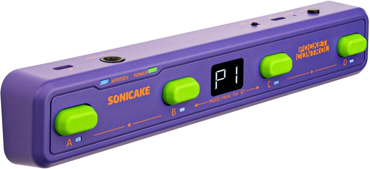 MIDI Voetcontroller met 4 Programmeerbare Voetschakelaars - Draadloos en Bedraad - 12 Uur Accuduur - ShopVlot