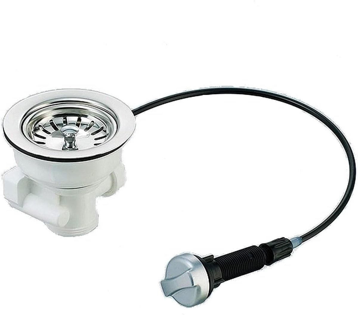 Afvoerplug 3 1/2 inch - Eccentrische klep met draaiknop - Voor overstort - Geschikt voor alle wastafels - ShopVlot
