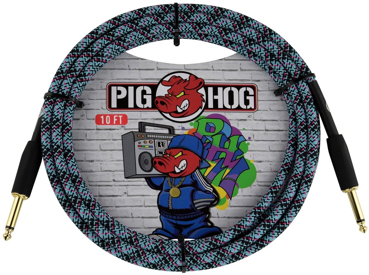 Instrumentkabel 10 voet - Blauw graffiti - Hoogwaardige afwerking - Ideaal voor muzikanten - ShopVlot