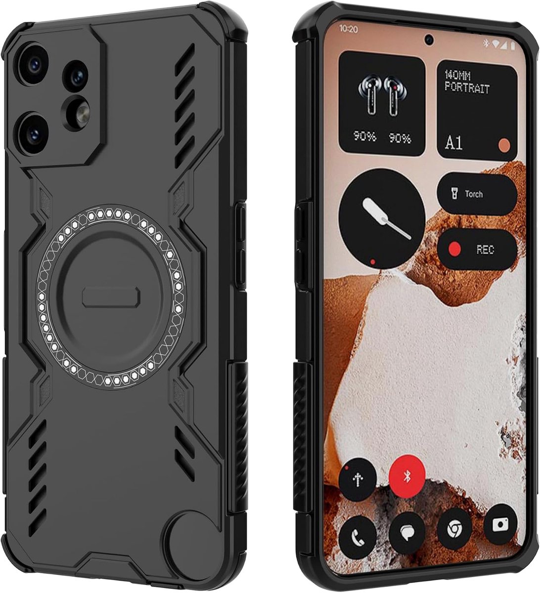 Mobiele hoes voor Nothing CMF Phone 2 Pro - Schokbestendig hardcase - Magnetische ring - Optimale bescherming - ShopVlot