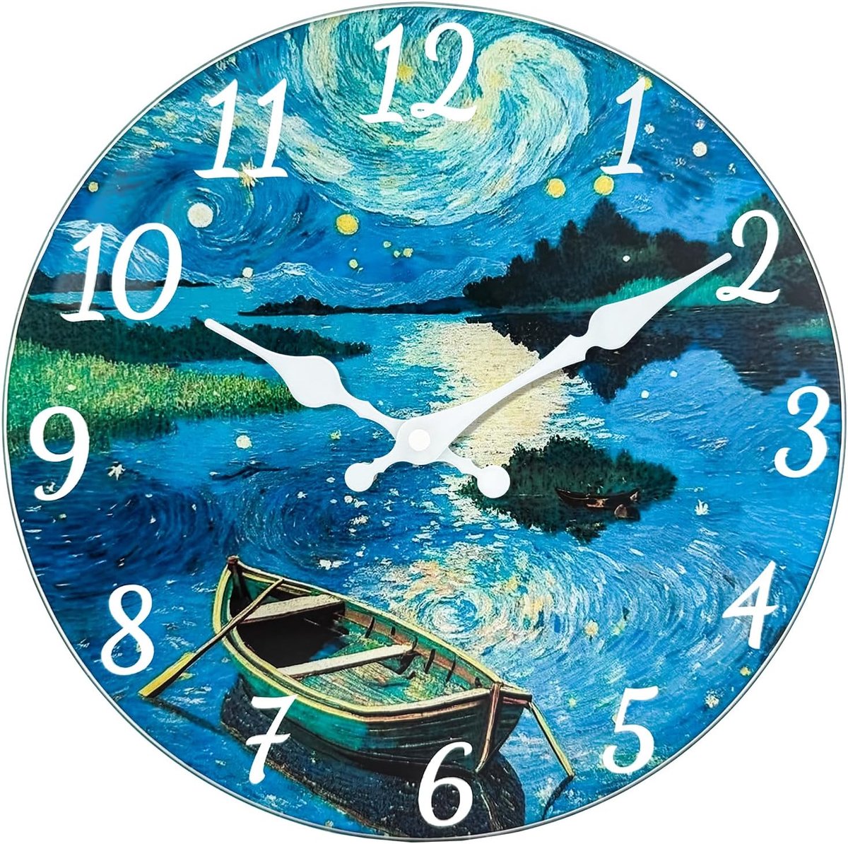 Wandklok 30x30cm - Glazen wandklok - Stil analoog - Perfect voor woonkamer - ShopVlot