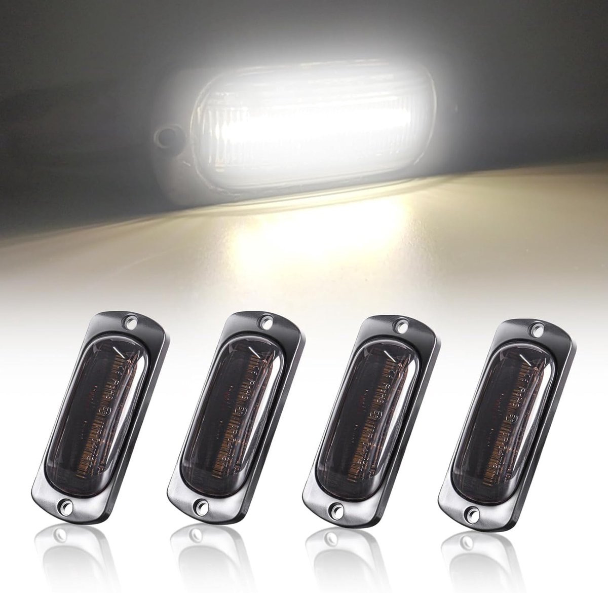 Positioneringslichten LED 12V - Translucent zwart - IP65 weerbestendig - Voor caravans en vrachtwagens - ShopVlot