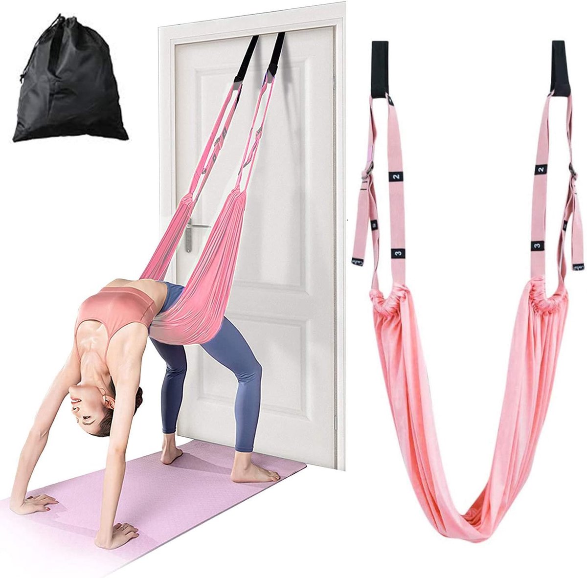 Yoga Stretchband - Versterkte en Brede Polyester - Flexibel voor Dans en Gymnastiek - ShopVlot