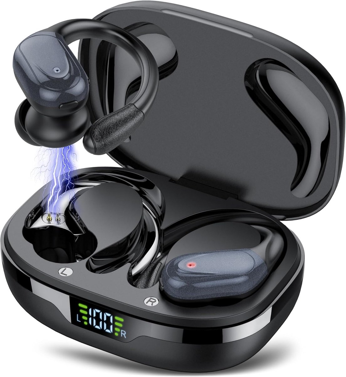 Bluetooth Hoofdtelefoon - Sport Bluetooth 5.3 - Oorklem - 60 uur afspeeltijd - ShopVlot