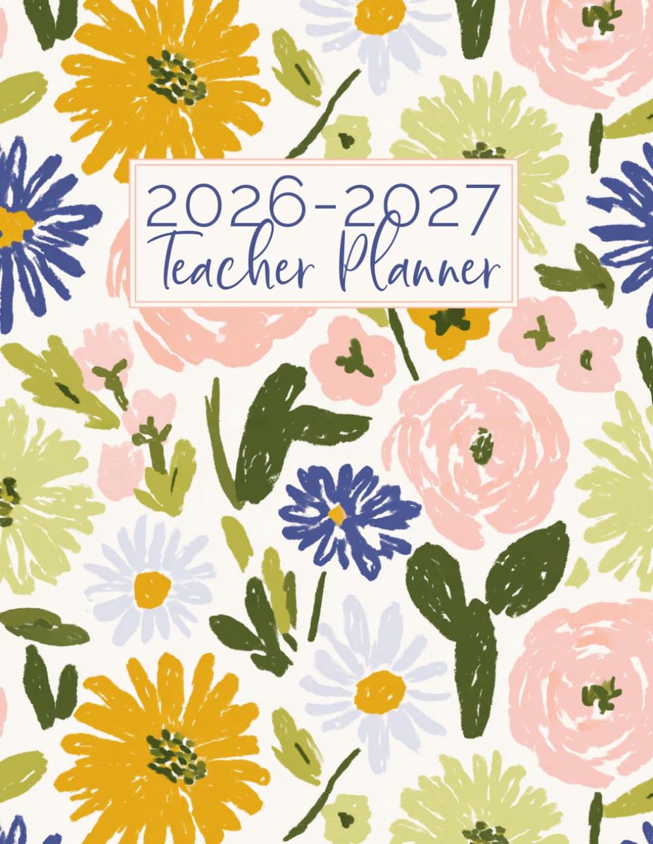 Teacher Planner - wekelijkse en maandelijkse agenda - vintage bloemen - perfect voor lesplanning - ShopVlot