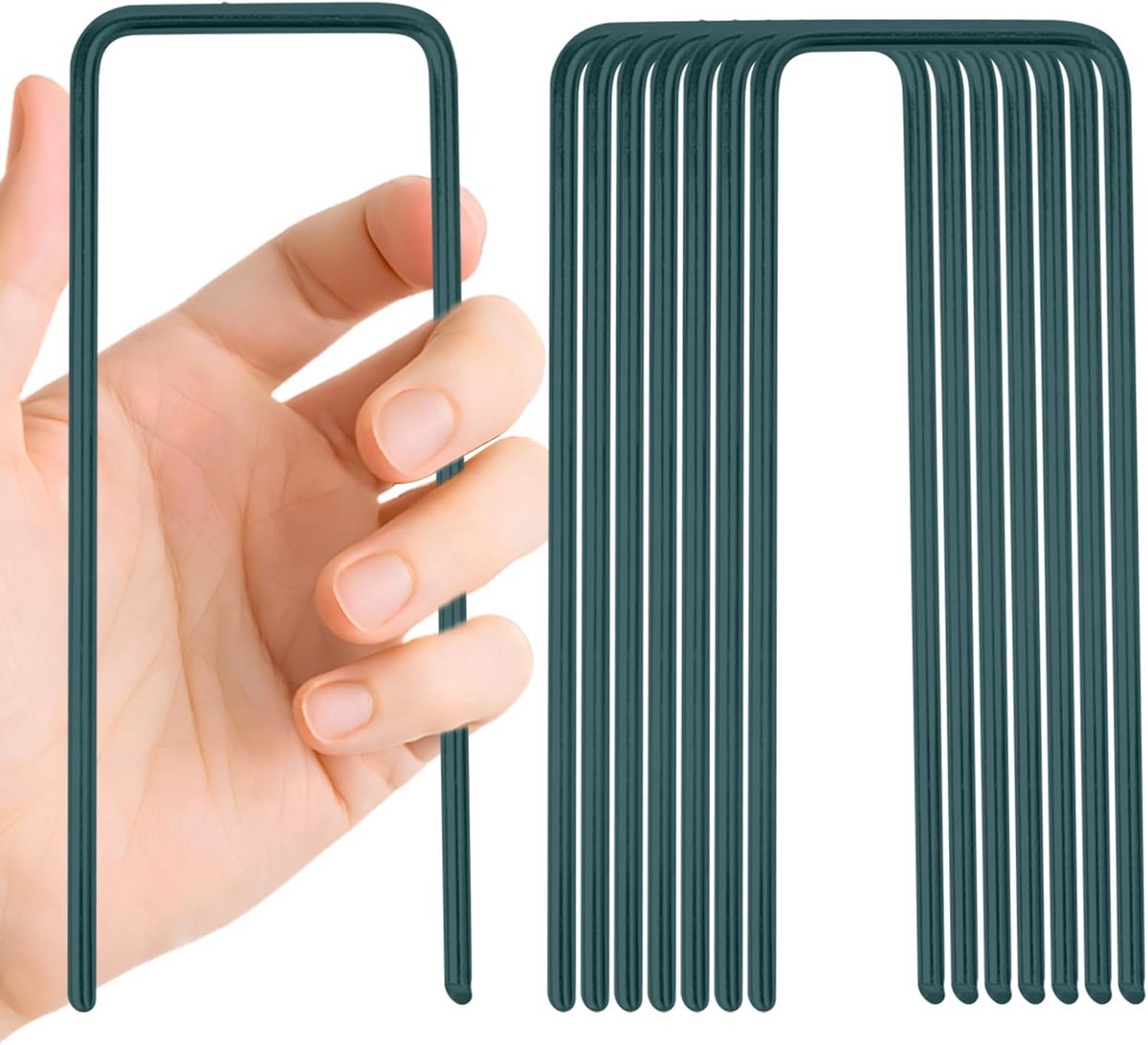 Grondankers 50 stuks - Roestvrij gehard staal - 150 mm x 30 mm - Ideaal voor het bevestigen van onkruiddoek - ShopVlot