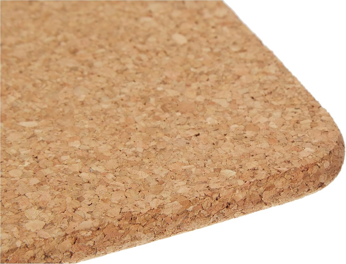 Pannenonderzetter set 2 - vierkant 19,5 cm - natuurlijk kurk - hittebestendig en duurzaam - ShopVlot