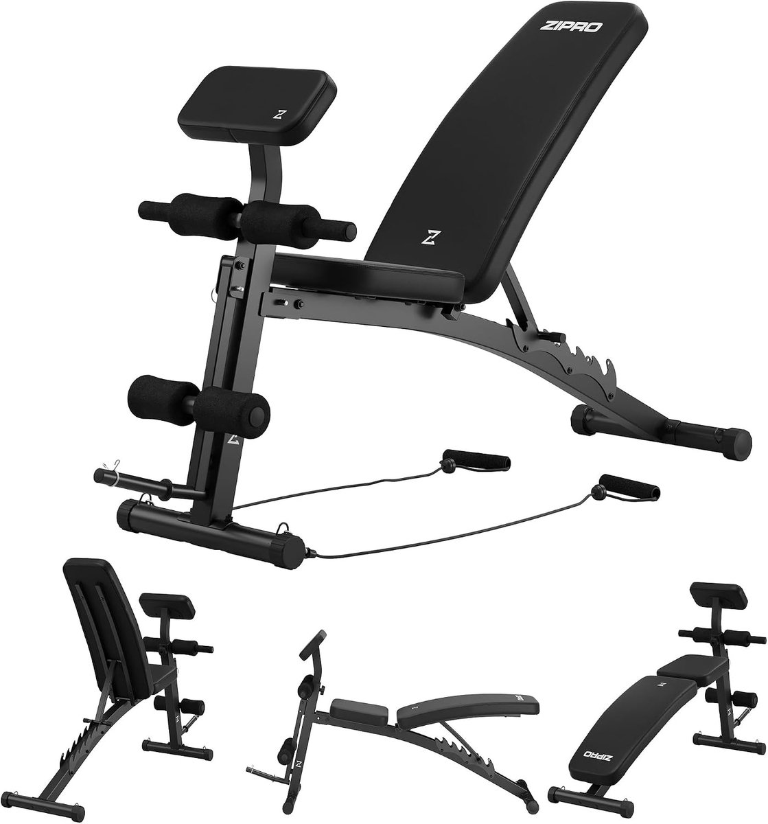 Fitnessbank - Multifunctionele trainingsbank - Verstelbare rugleuning - Ideaal voor thuis workouts - ShopVlot