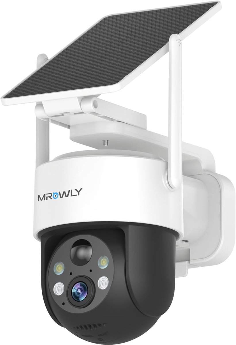 Surveillancecamera 2K Buiten - Draadloos met Solar Paneel - 360° PTZ en Nachtzicht - Ideaal voor Beveiliging - ShopVlot