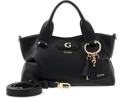 GUESS handtas schoudertas Suzy Mini 3 Compartment Satchel Black zwart