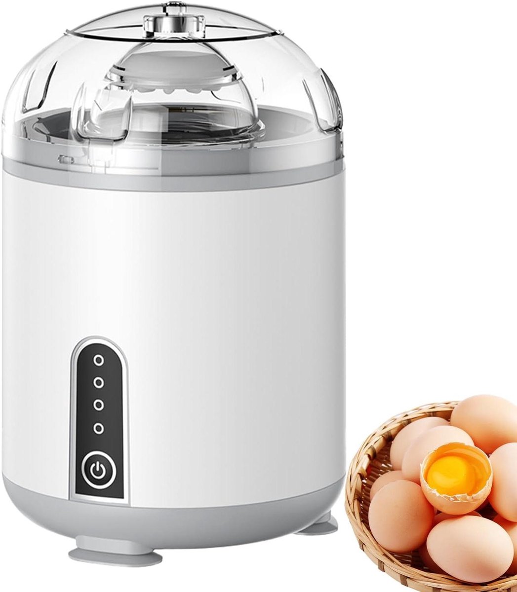 Elektrische Ei Maker - Gouden Ei Maker - Ontbijt Bereiden - Automatisch Roeren - 17.2 cm - Wit