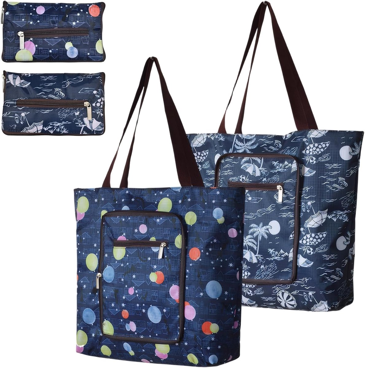 Grote boodschappentas 45 x 35 cm - opvouwbaar met rits - herbruikbaar - ideaal voor boodschappen - SnelShoppen
