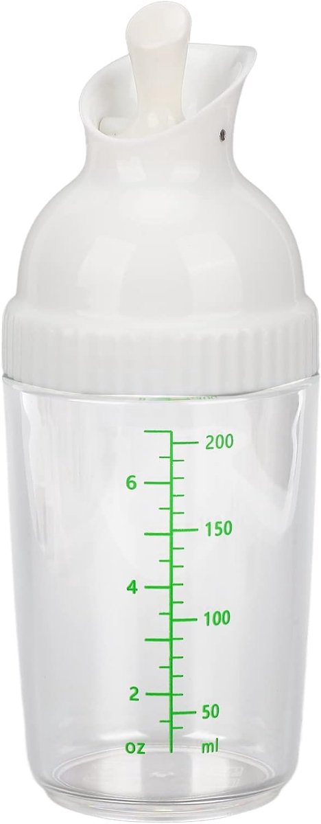 SnelShoppen - 200Ml Salad Dressing Shaker BPA Vrij - Lekvrije Keuken Pot met Deksel voor Salades, Sauzen, Marinades, Multifunctioneel Keuken Gereedsch