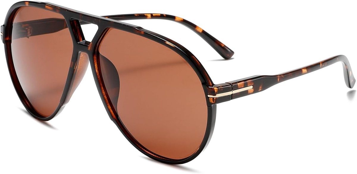 Zonnebril oversized - retro aviator stijl - vintage ontwerp - UV400 bescherming - SnelShoppen
