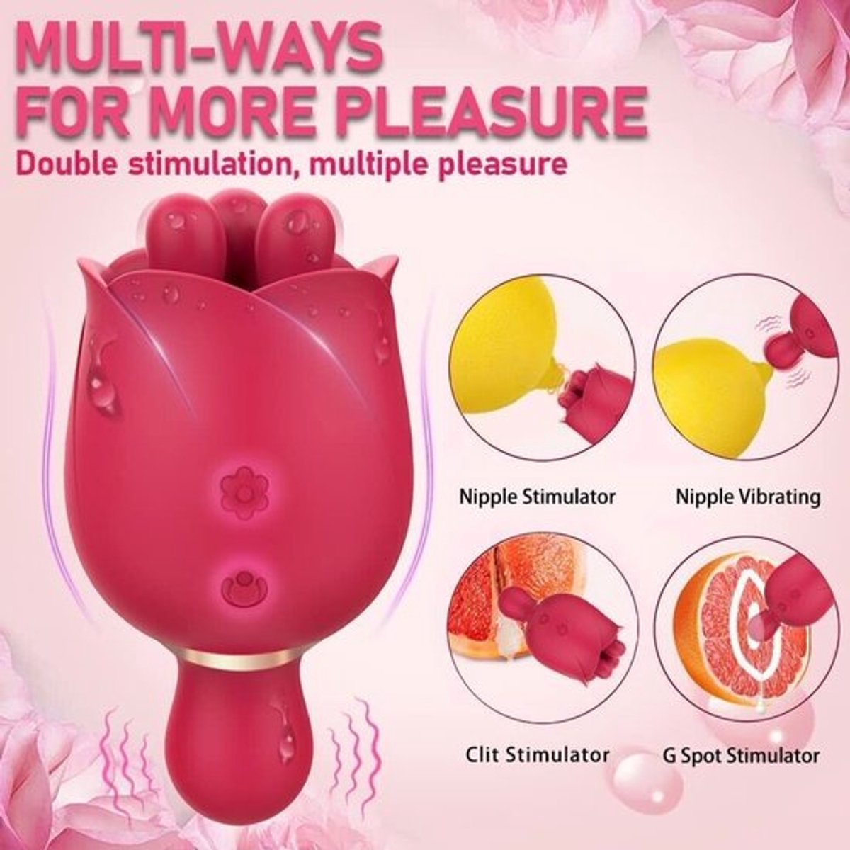 Voor-Vrouwen-G-spot-Stimulator-Dildo-Bullet-Roterende-Vibrator-Clit-Speelgoed