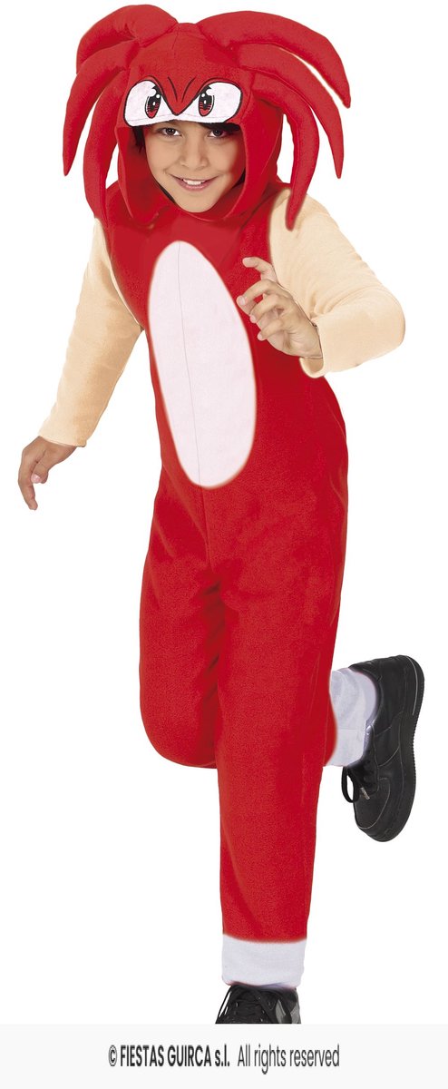 Rode Sonic Knuckles Outfit Kind - 10-12 jaar / 135-147cm