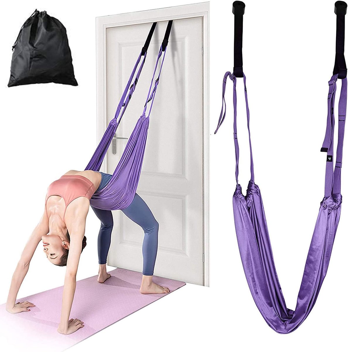 Yoga stretchband - verbreed en duurzaam - polyester stof - ideale assistent voor rek- en strekoefeningen - SnelShoppen