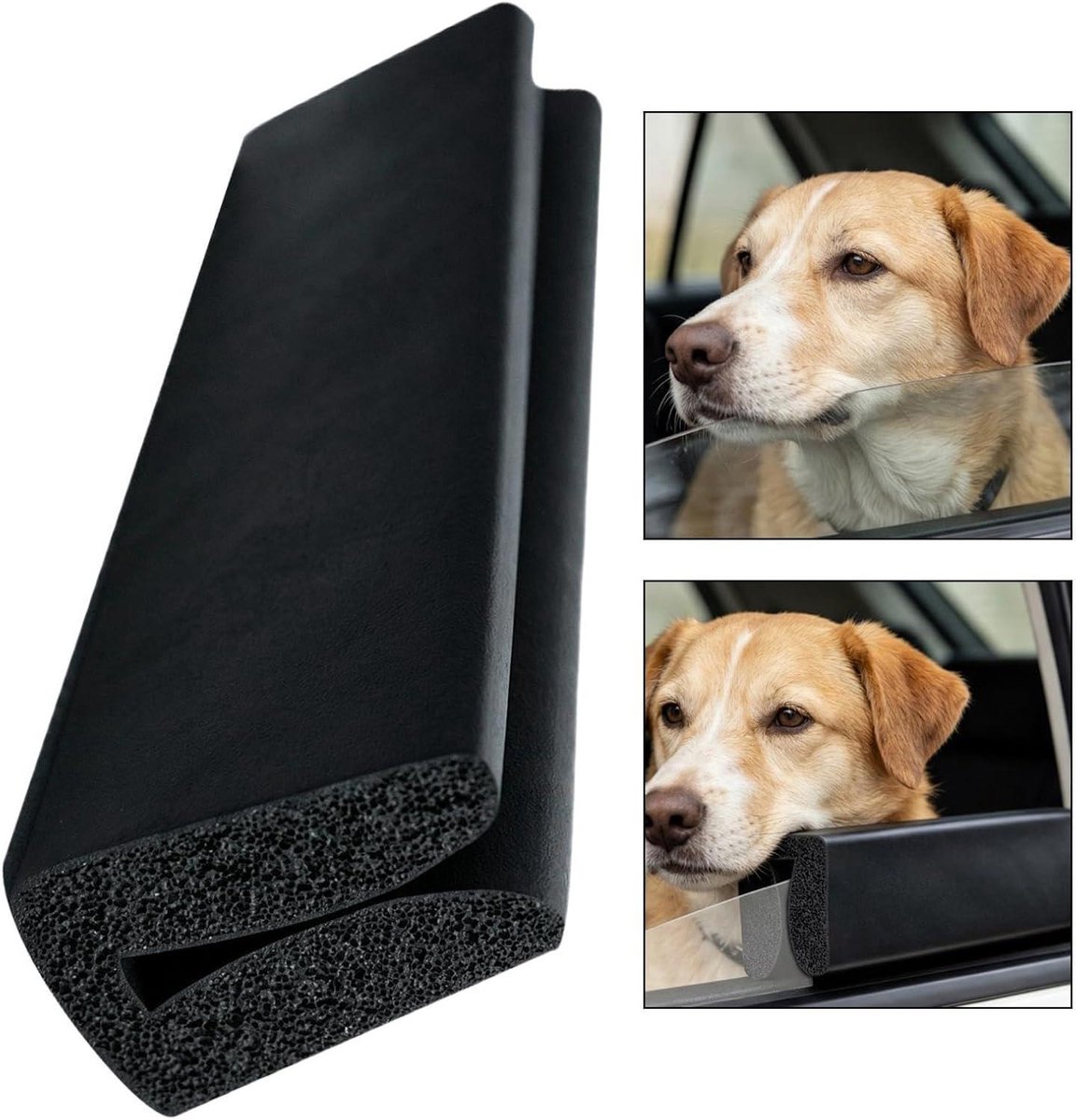 Honden Kinsteun - Neksteun Auto - Veilig Reizen - Verbeterde Ventilatie - 20 cm - Zwart
