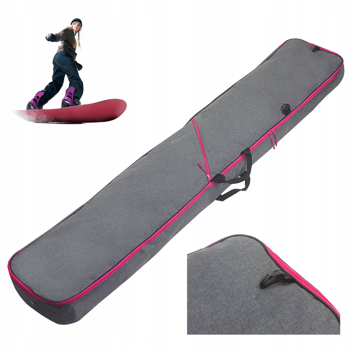 Snowboard Tas 170cm - Waterdicht, met Helmdrager & Skibrilhouder