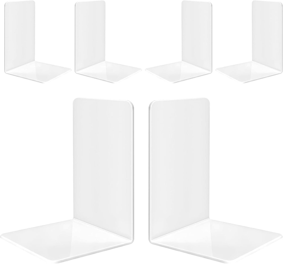 Acryl pads set van 6 - wit en stevig - antislip - ideaal voor kinderen en op kantoor - SnelShoppen