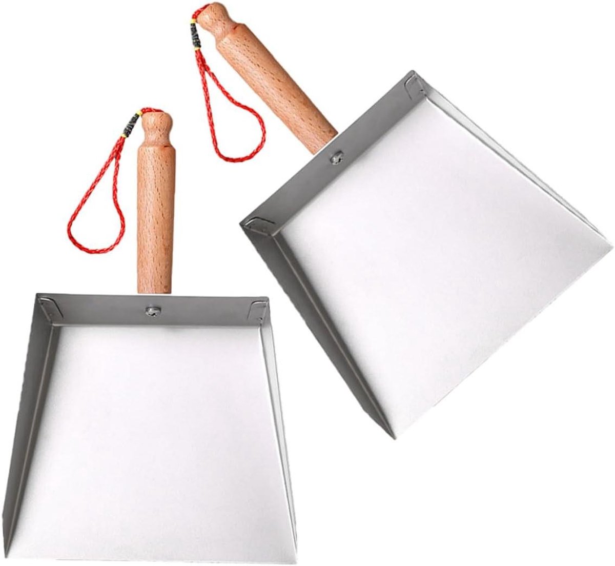 Stoffer en Blik Set - Handveger Vuilnisblik - Snel Opruimen - Roestvrij Staal - 21 x 14 cm - Zilver