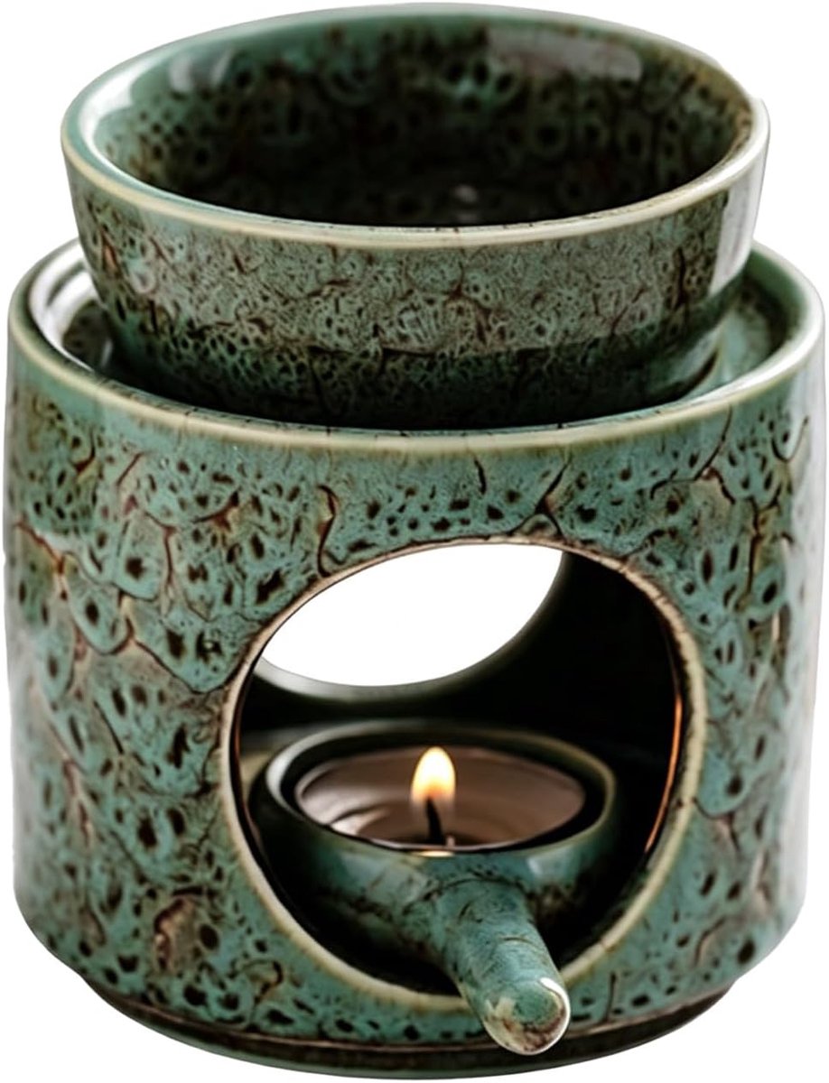 Aromalamp Theelichtje - keramische geurlamp - modern design - creëert een rustige sfeer - SnelShoppen