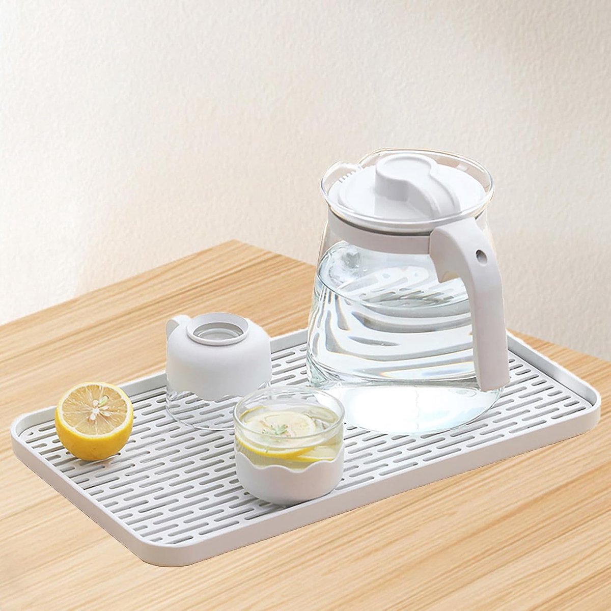Afwasbak met dubbele laag 31 x 17,5 cm - PP kunststof - Afvoer en opslag - Geschikt voor servies en fruit - SnelShoppen