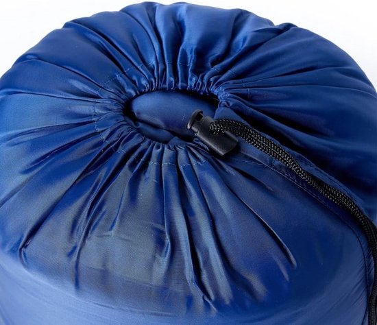 Slaapzak Volwassenen - Kampeerzak Outdoor - Kamperen en Reizen - Waterdicht Polyester - 190 x 72 cm - Marineblauw en Blauw — afbeelding 4
