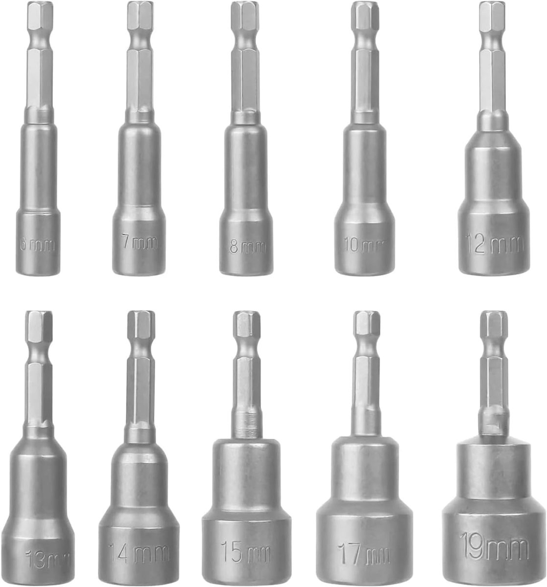 Magnetische steeksleutelset 6-19mm - 1/4 inch hexagon adapter - robuust en slijtvast - ideaal voor boren - SnelShoppen