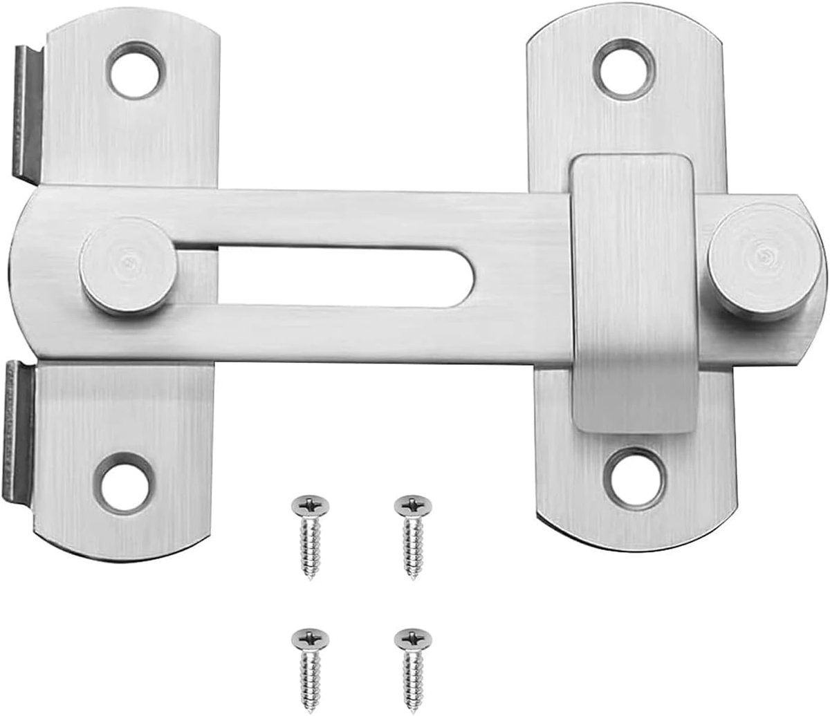 Schuifdeurslot 180° - RVS 100 x 70 mm - Duurzaam en roestvrij - Extra veiligheid voor deuren - SnelShoppen